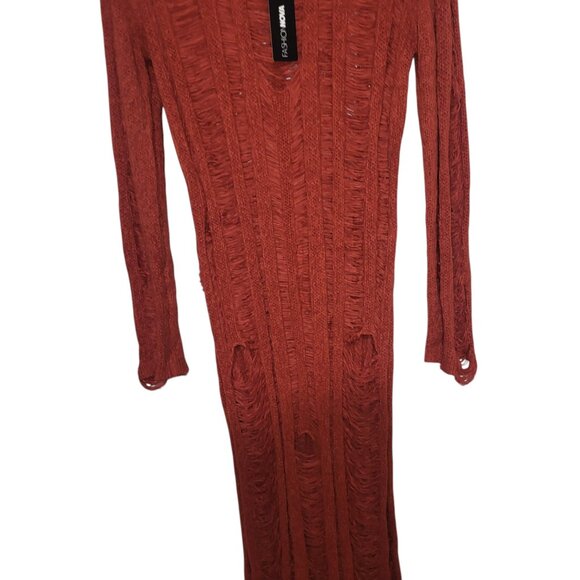 Los Cabos Crochet Midi Dress - Rust (NWT) XL - Picture 7 of 9